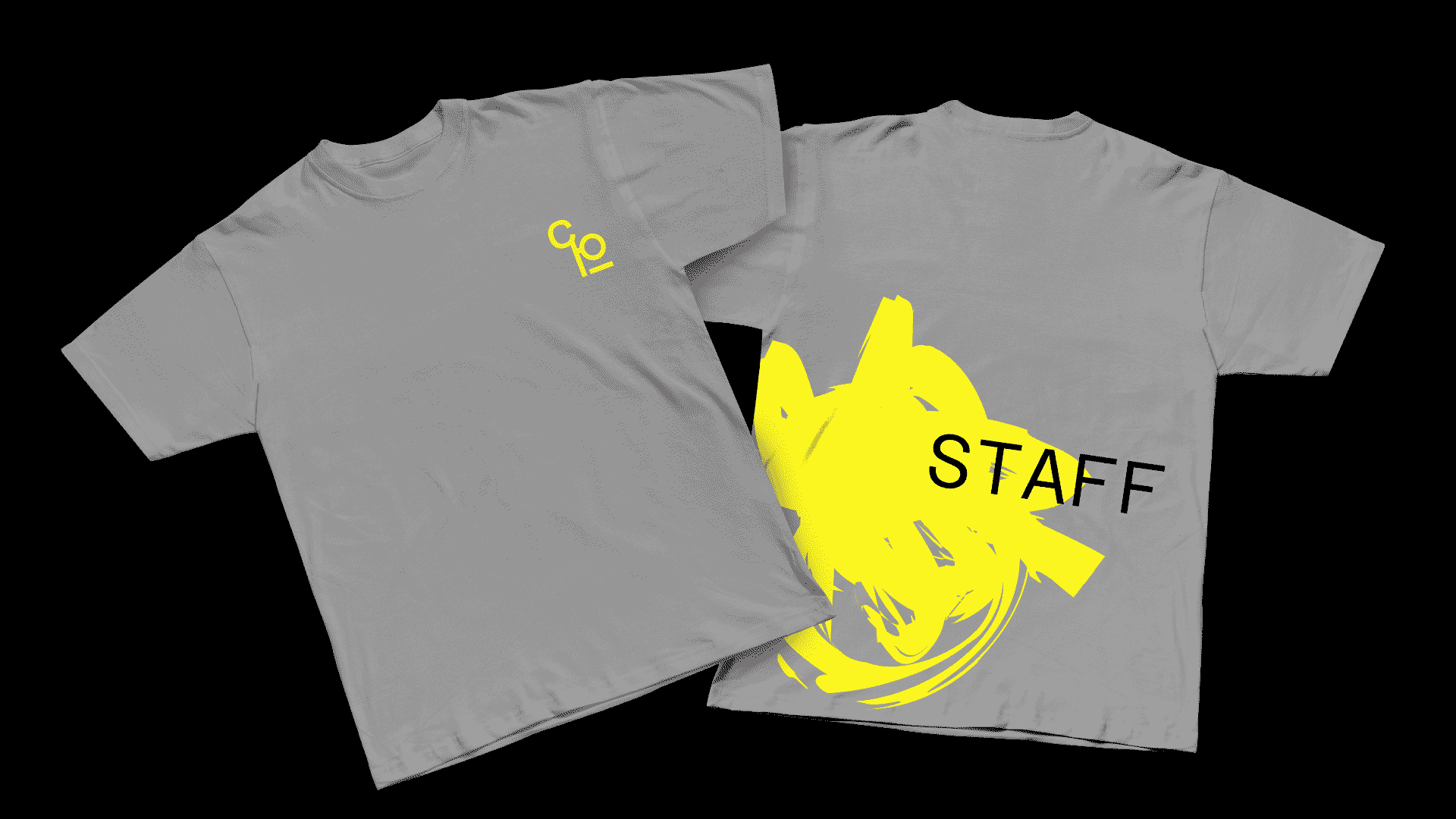 cinemateca portuguesa staff tshirt grey and yellow