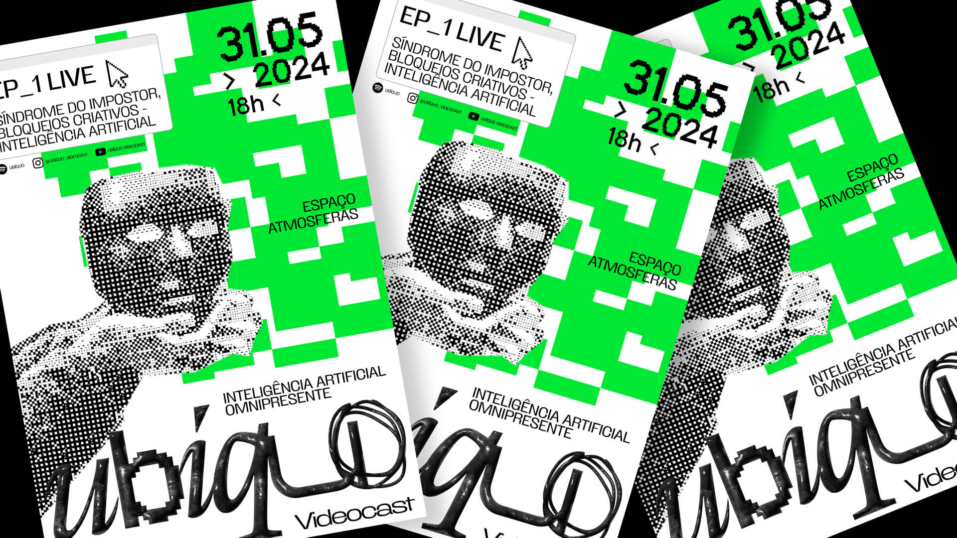 ubiquo set of three posters