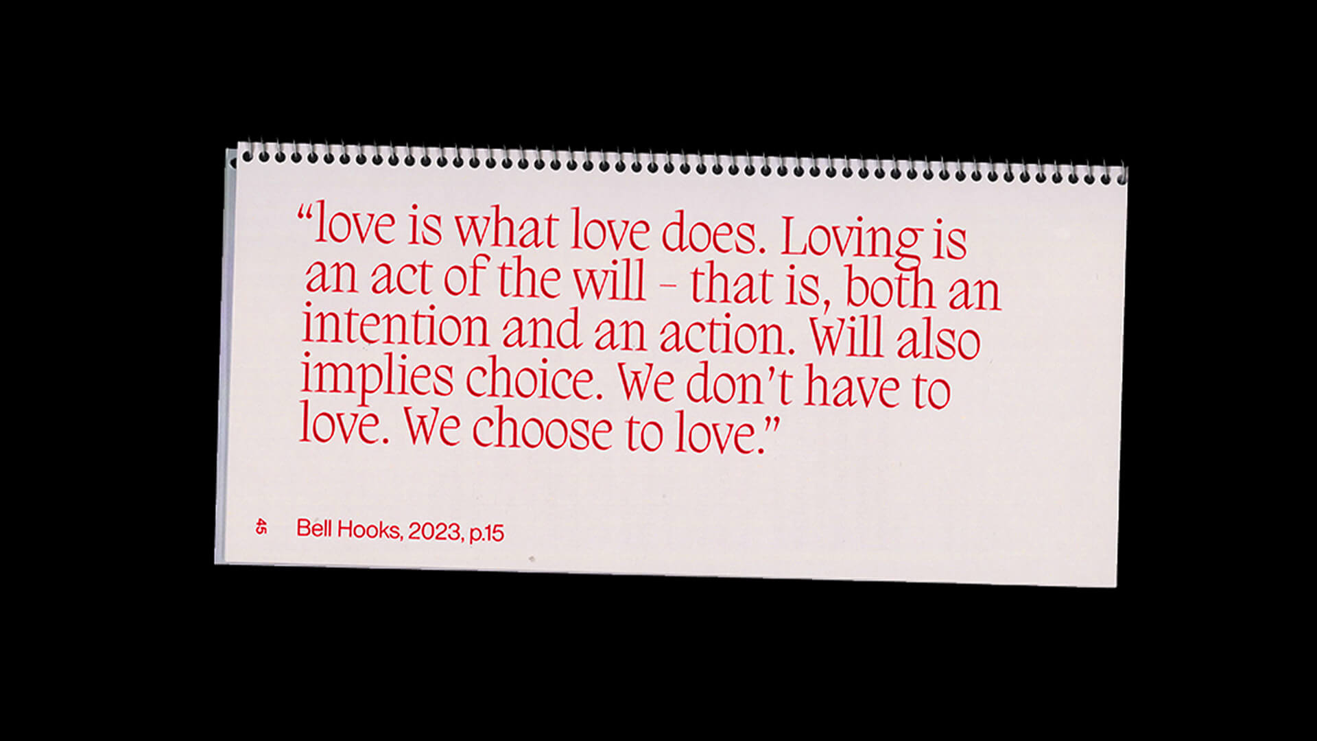 with love single page of the book