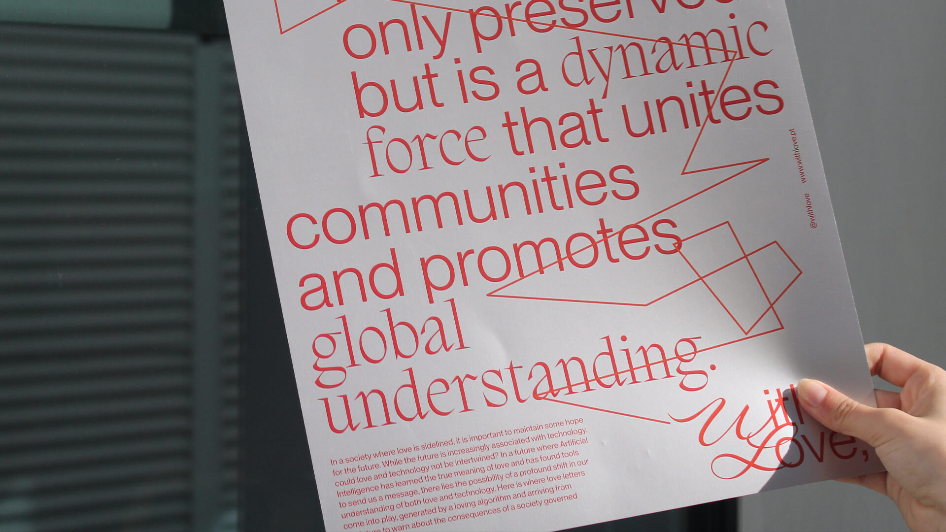 with love photo of a poster